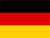 Flagge von Deutschland mit drei horizontalen Streifen in Schwarz, Rot und Gold.